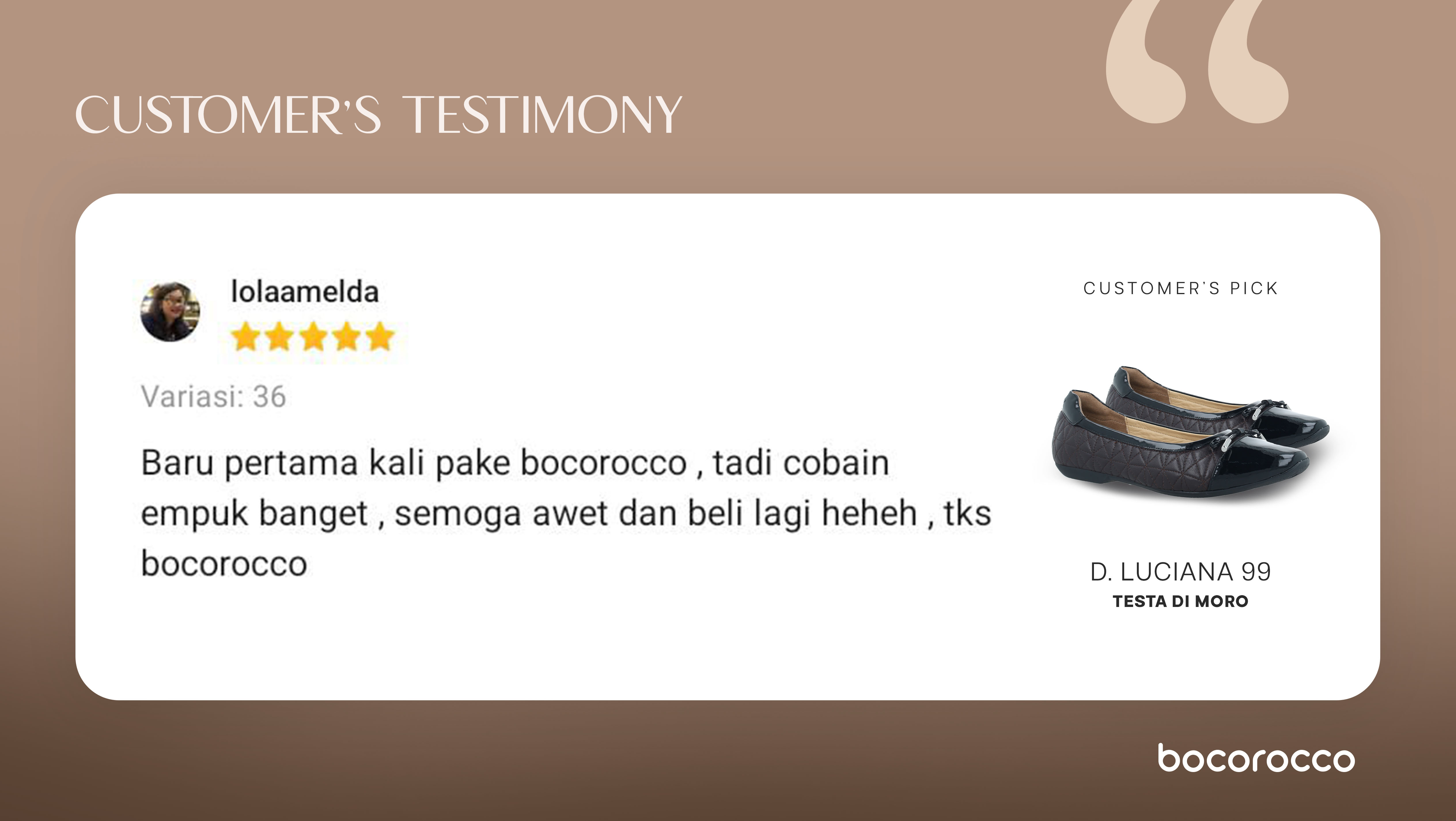 Customer Testimony 1