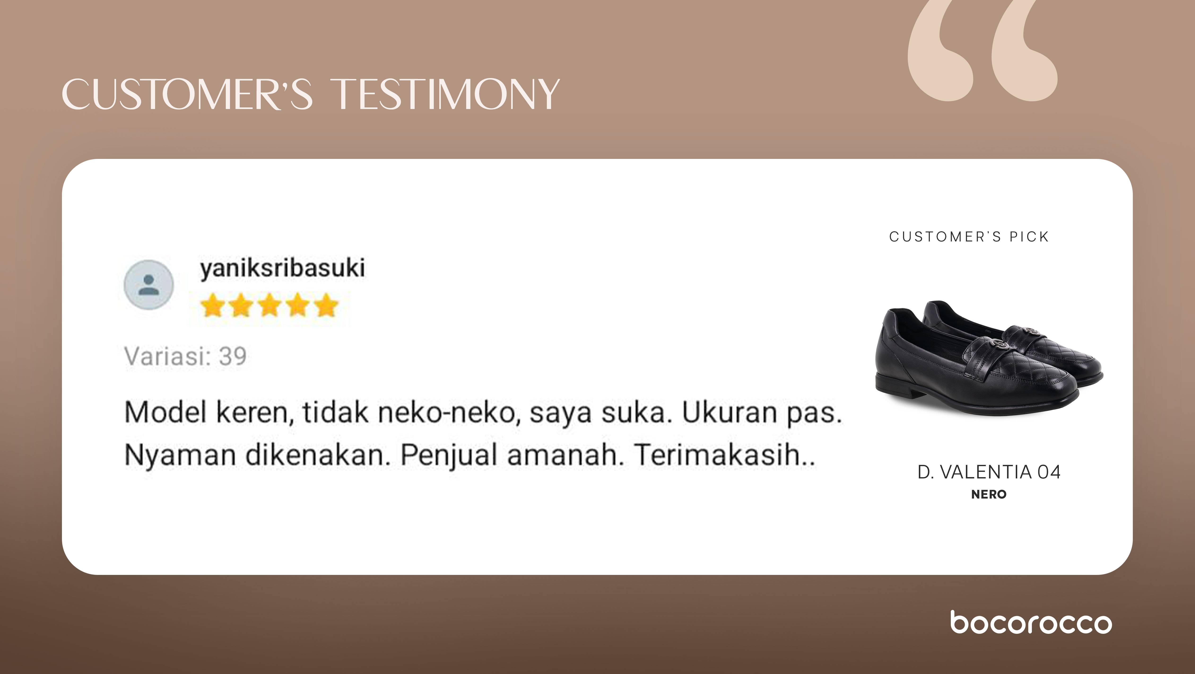 Customer Testimony 2